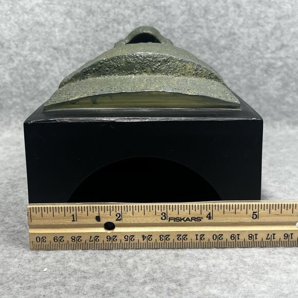 TIKI‎ Easter Island Moai Tissue Box Cover Faux Stone Green Face Dispenser Holder - Picture 12 of 13